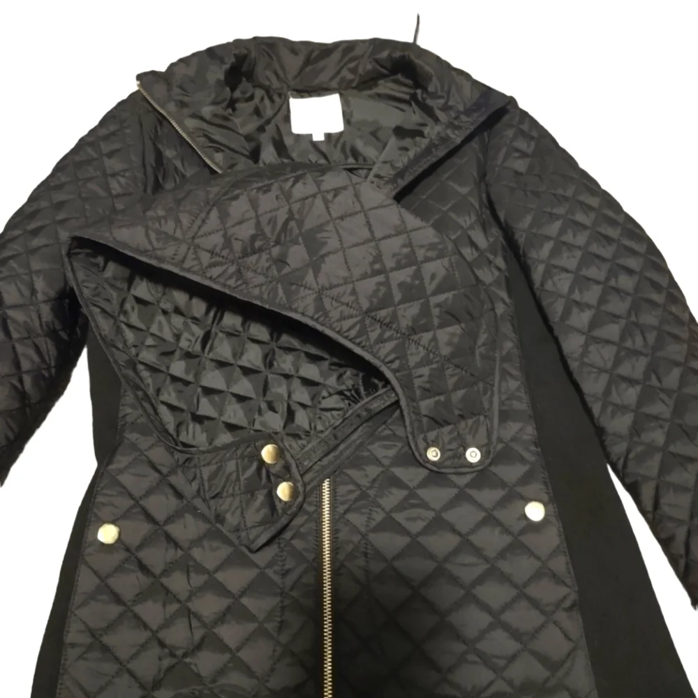 NWT Copper Key quilted black coat with detachable hood - Picture 2 of 9